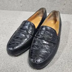 MONSIEUR GRECO 本革クロコ型押しローファー 25.5 ヴィンテージ