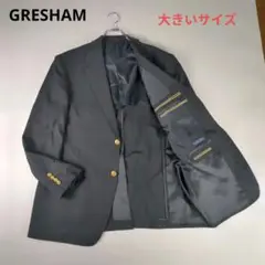 グレシャム GRESHAM テーラードジャケット 金ボタン ウール 大きいサイズ