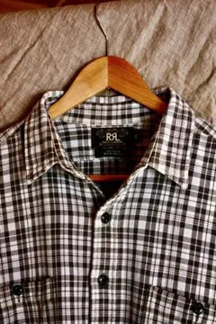 初期】RRL 三つ星タグ ストライプシャツ L 90s ラルフローレン 激レア