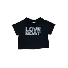 LOVE BOAT ゼブラロゴ Tシャツ ブラック 90cmのサムネイル