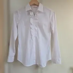 ほぼ未使用 7号 フリル Vネック ブラウス 入学式 春