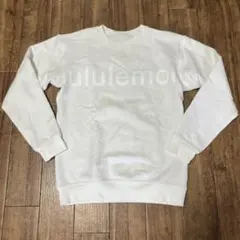 ルルレモンロゴトレーナー白