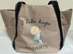 PEANUTSスヌーピーチャーリーブラウンバルーンバッグトート大容量旅行買い物