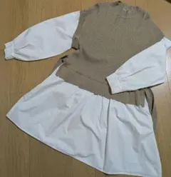 BEAMS HEART レイヤード長袖シャツ