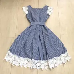WILLSELECTION 水色 ワンピース レースCamCamコラボ ブルーのサムネイル