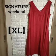 SIGNATURE weekend 【XL】ノースリーブワンピース 赤