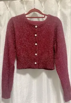 GRL ラメシャギーニットカーディガン