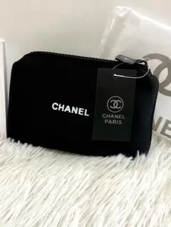 CHANEL BEAUTE シャネル ノベルティ ポーチ ブラック ラメ - メルカリ