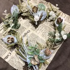 手作りドライフラワーリース 約30cm