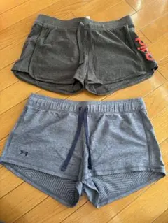 【美品】adidas アンダーアーマー　トレーニング　ショートパンツ　2枚セット