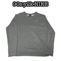 90s y2k NIKE sweat parker 紺タグ gray スオッシュ