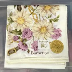【新品•未使用】Burberrys フラワープリント 花柄　大判ハンカチ