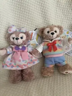 ディズニーシー20周年　ぬいぐるみバッチ　ダッフィー、シェリーメイ♪