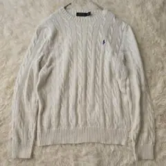 POLO RALPH LAUREN ケーブルニット セーター ホワイト