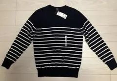 新品未着用 ウォッシャブルミラノリブクルーネックセーター ネイビー Mサイズ