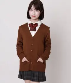 【未使用】WEGO ベーシックニットカーディガン ブラウン　Ｌサイズ