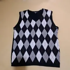 Columansa アーガイル ベスト Lサイズ