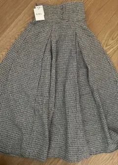 ツイードコルセット風フレアスカート
