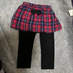 チェック柄スカートとレギンスセット 90cm