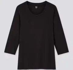 ユニクロ　ストレッチコットンクルーネックT（7分袖）