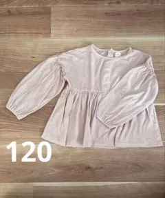 春物 綿素材 長袖カットソー 120サイズ ピンク