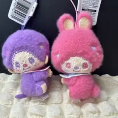 新品★サンリオ モンチッチ ✕ マイメロディ・クロミ おすわりぎゅっとマスコット