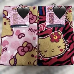 サンリオ　日焼けギャルキティ　フェイスタオル　２枚セット　しまむら　新品