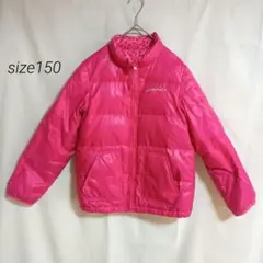 ピンク ドット柄 ダウンジャケット サイズ150 ハート ユニクロ
