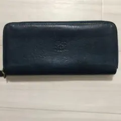 良品】ガンゾ 長財布 GUD2 ラウンドジップ ダークネイビー メンズ