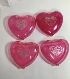 リカちゃん人形アクセサリー用ハート型ケース4個セット。