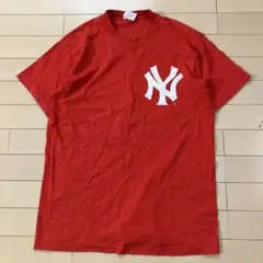 7.12 マジェスティック NYヤンキース Tシャツ 半袖 レッド S