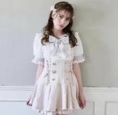 LIZLISA ストロベリー刺繍 セーラーリブブラウス 半袖 ホワイト - メルカリ