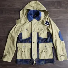 KENZO ベージュ ネイビー ジャケット フード付き S