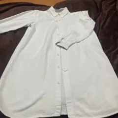 BEAMS HEART ホワイトシャツ 七分袖(シャツワンピース)