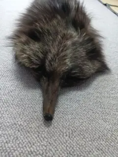 ダークブラウン ファー マフラー 動物モチーフ