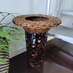 【ポストモダン】アメリカンヴィンテージ ウォーターヒヤシンス×アイアン大型ベース