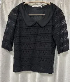 バナーバレット　レースブラウス　黒のサムネイル