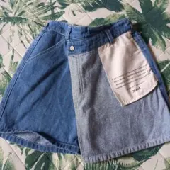 ⑧x-girl stages☆ラップ風 デニムショートパンツ 130
