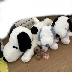 スヌーピー ぬいぐるみ 묶음 판매 花柄 茶色 グランデぬいぐるみ 프라이즈(게임센터 경품)