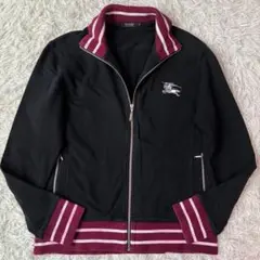 バーバリーブラックレーベル トラックジャケット ビッグホースロゴ ノバストライプ