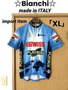 海外輸入古着☆Bianchiユニフォーム☆BIEMMEイタリア製サイクルジャージのサムネイル