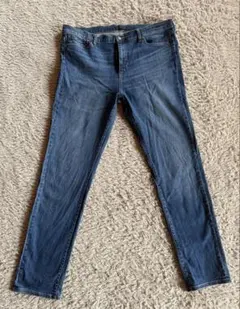 【美品】UNIQLOジーンズ　ハイライズガレットジーンズ丈長め　36