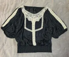 アクシーズファム axes femme ブラウスシャツ チュニックリボン Y2K