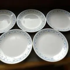 CORELLE プレート 5枚セット ブルーフラワー直径21,5ｃｍのサムネイル