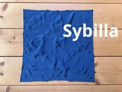 シビラ/Sybilla/スカーフ/ハンカチ/シルク/ブルーグリーン/美品良品のサムネイル
