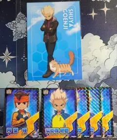 イナズマイレブン まねきねこ コラボ ポストカード、きゃらくたぶるカードグミ