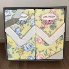 YUMI KATSURA 花柄 綿毛布 2枚セット ペア 140×200cm