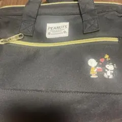 【新品未使用】SNOOPY スヌーピー　ショルダーバッグ　トートバッグ　ブラック