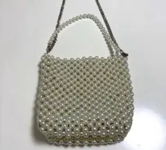 ZARA パールビーズ チェーンバッグ パールバッグ