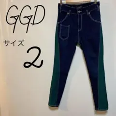ジージーディー　GGD デニム　2サイズ　バナナ　サルエルパンツ　ストレッチ